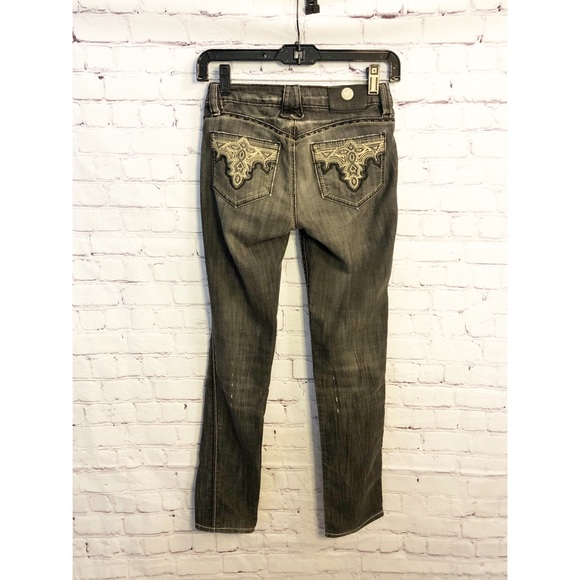 Antik Denim Distressed Gray Jeans - Picture 4 of 6